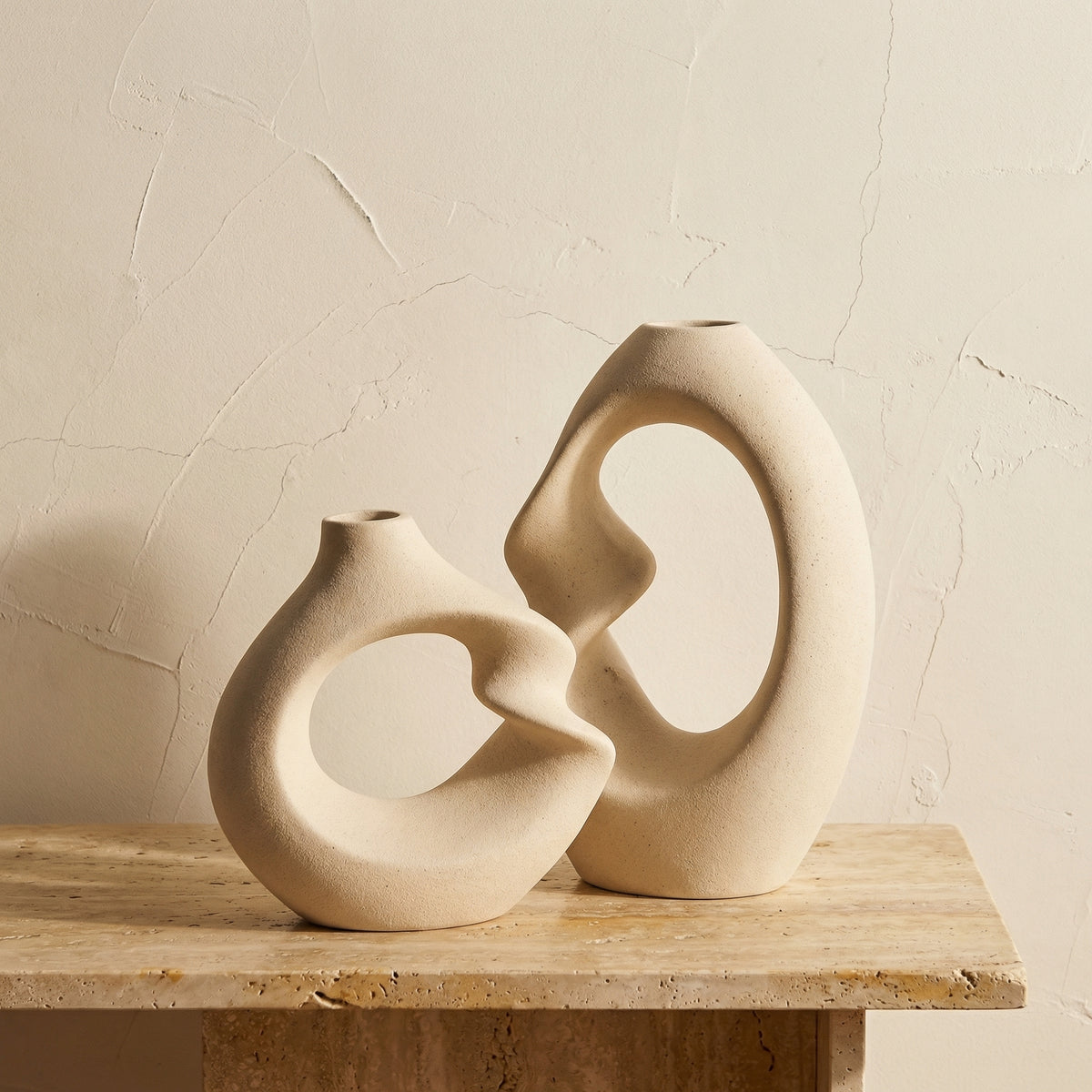 Ceramic Vase Set Abstract Sculptural Home Decor-Home Decor > Vases-casanuva-casanuva