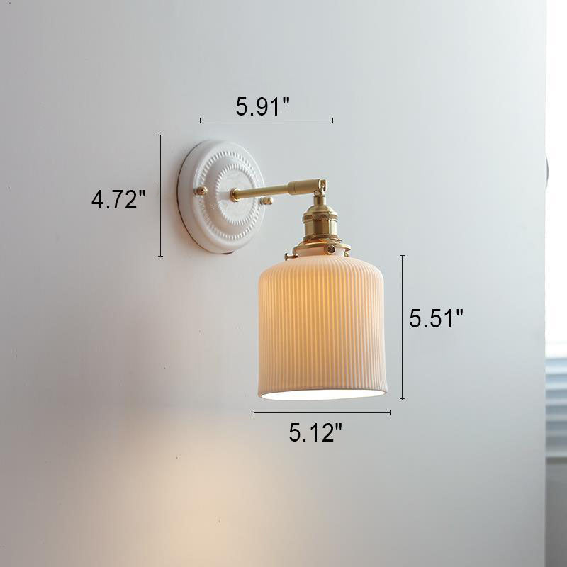 Ceramic and Brass Wall Lamp with Minimalist Design-Lighting > Wall Lights-casanuva-casanuva