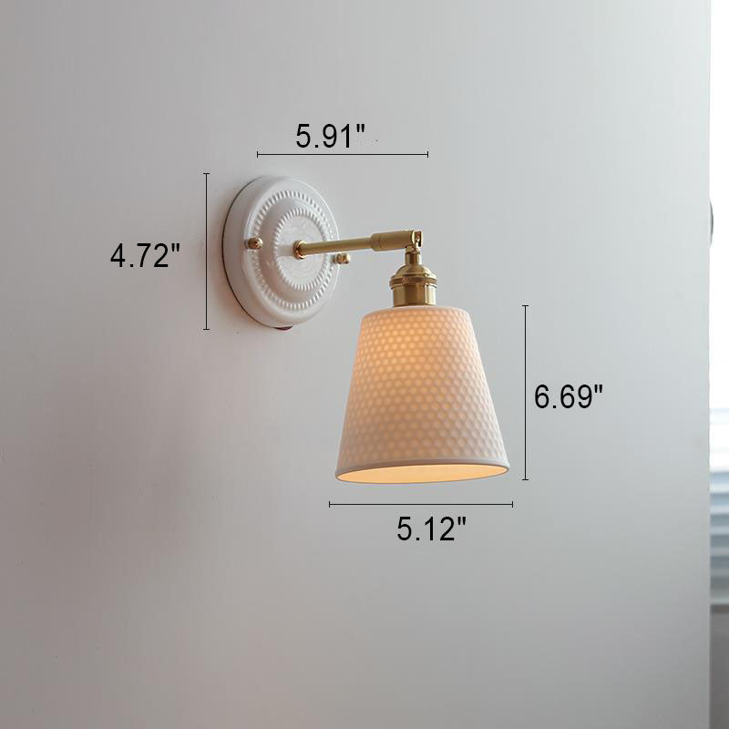 Ceramic and Brass Wall Lamp with Minimalist Design-Lighting > Wall Lights-casanuva-casanuva