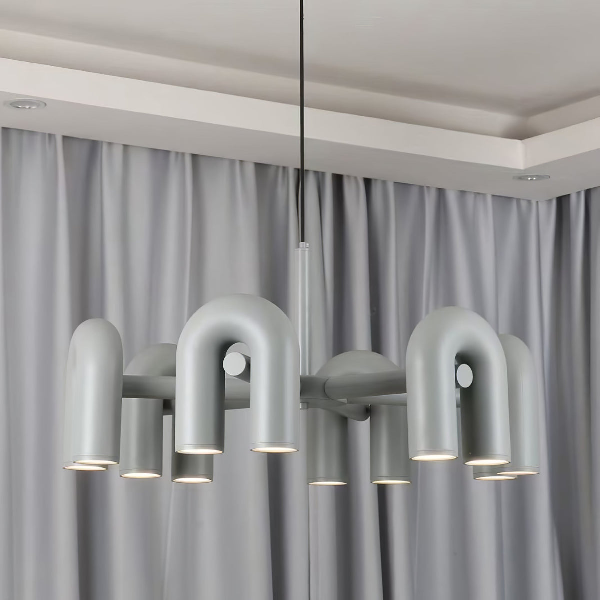 Chandelier with Colorful Glass Accents-Lighting > Chandeliers & Pendant Lights-casanuva-casanuva