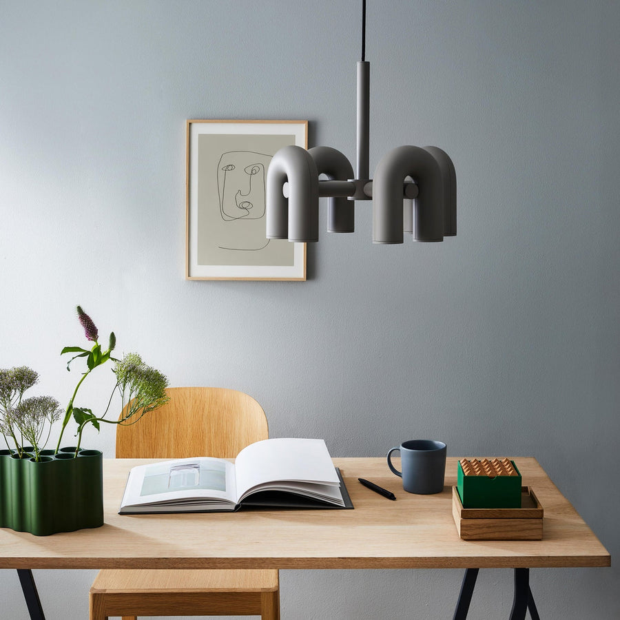 Chandelier with Colorful Glass Accents-Lighting > Chandeliers & Pendant Lights-casanuva-casanuva