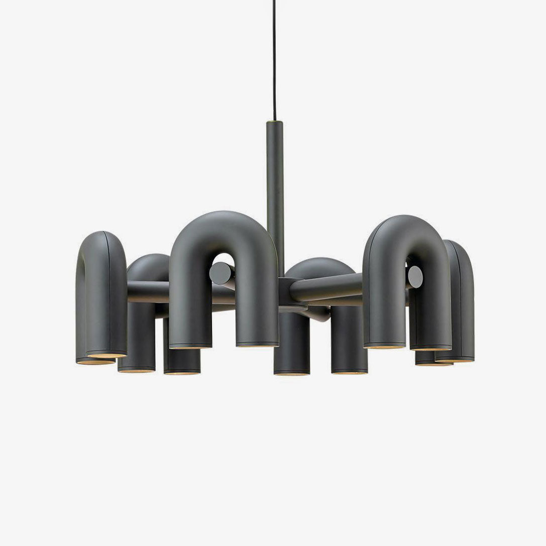 Chandelier with Colorful Glass Accents-Lighting > Chandeliers & Pendant Lights-casanuva-casanuva