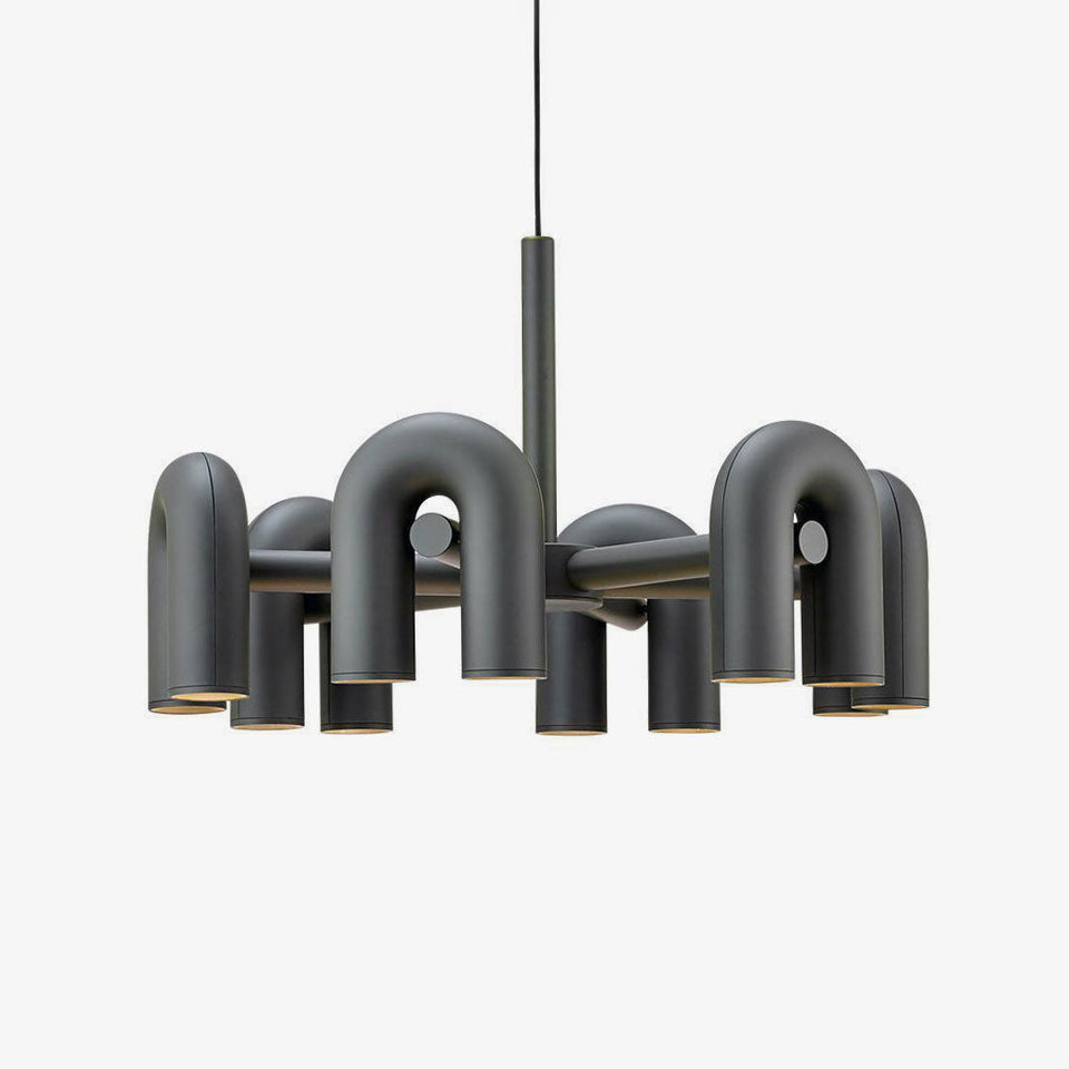 Chandelier with Colorful Glass Accents-Lighting > Chandeliers & Pendant Lights-casanuva-casanuva
