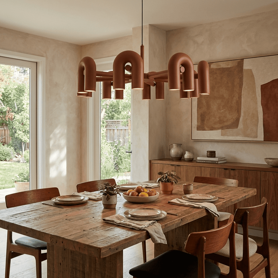 Chandelier with Colorful Glass Accents-Lighting > Chandeliers & Pendant Lights-casanuva-casanuva