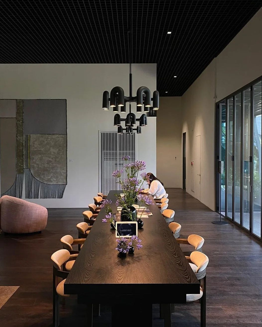 Chandelier with Colorful Glass Accents-Lighting > Chandeliers & Pendant Lights-casanuva-casanuva