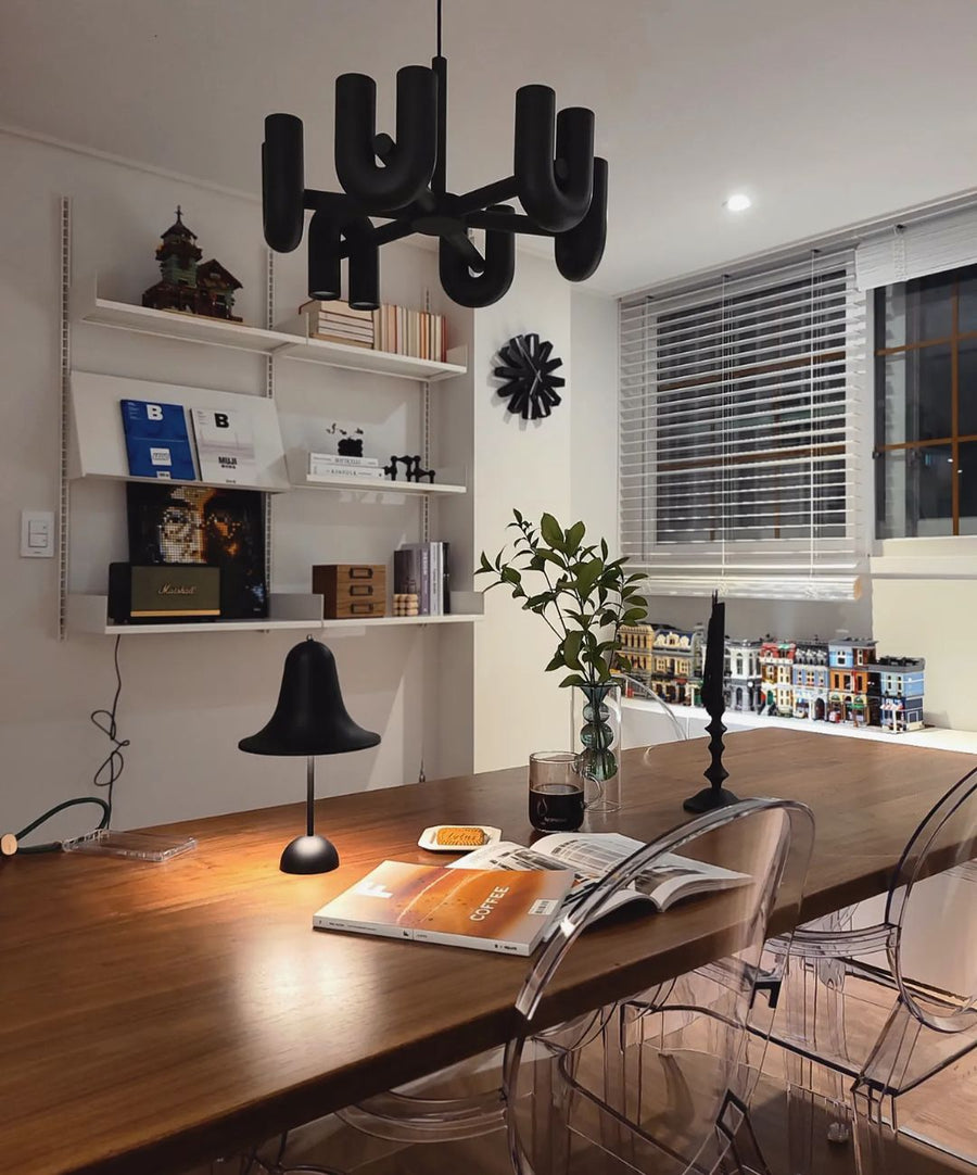 Chandelier with Colorful Glass Accents-Lighting > Chandeliers & Pendant Lights-casanuva-casanuva