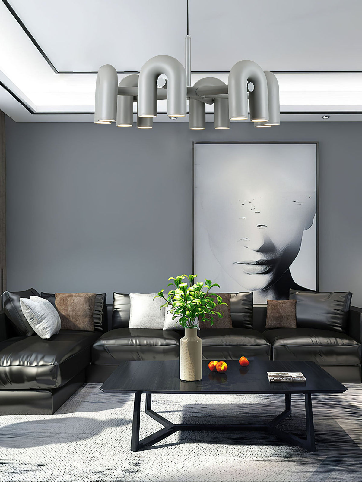 Chandelier with Colorful Glass Accents-Lighting > Chandeliers & Pendant Lights-casanuva-casanuva