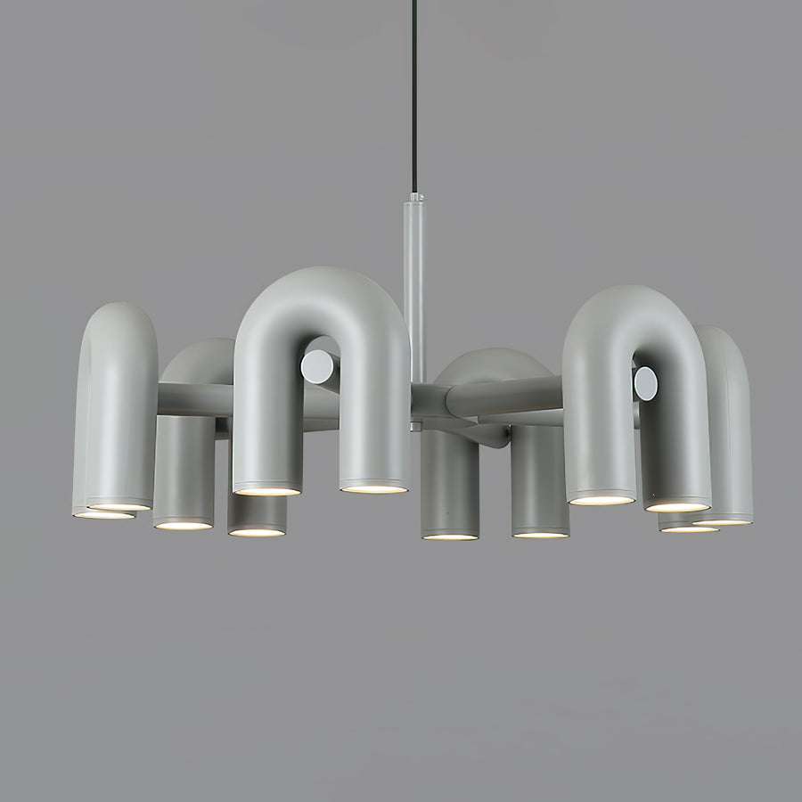 Chandelier with Colorful Glass Accents-Lighting > Chandeliers & Pendant Lights-casanuva-casanuva
