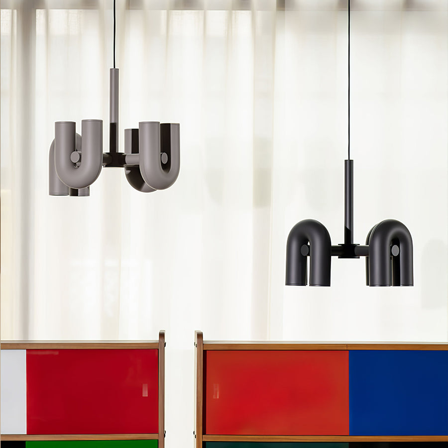 Chandelier with Colorful Glass Accents-Lighting > Chandeliers & Pendant Lights-casanuva-casanuva