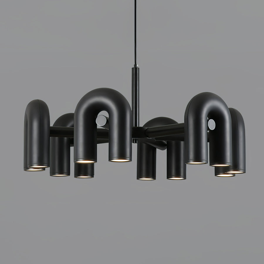 Chandelier with Colorful Glass Accents-Lighting > Chandeliers & Pendant Lights-casanuva-casanuva
