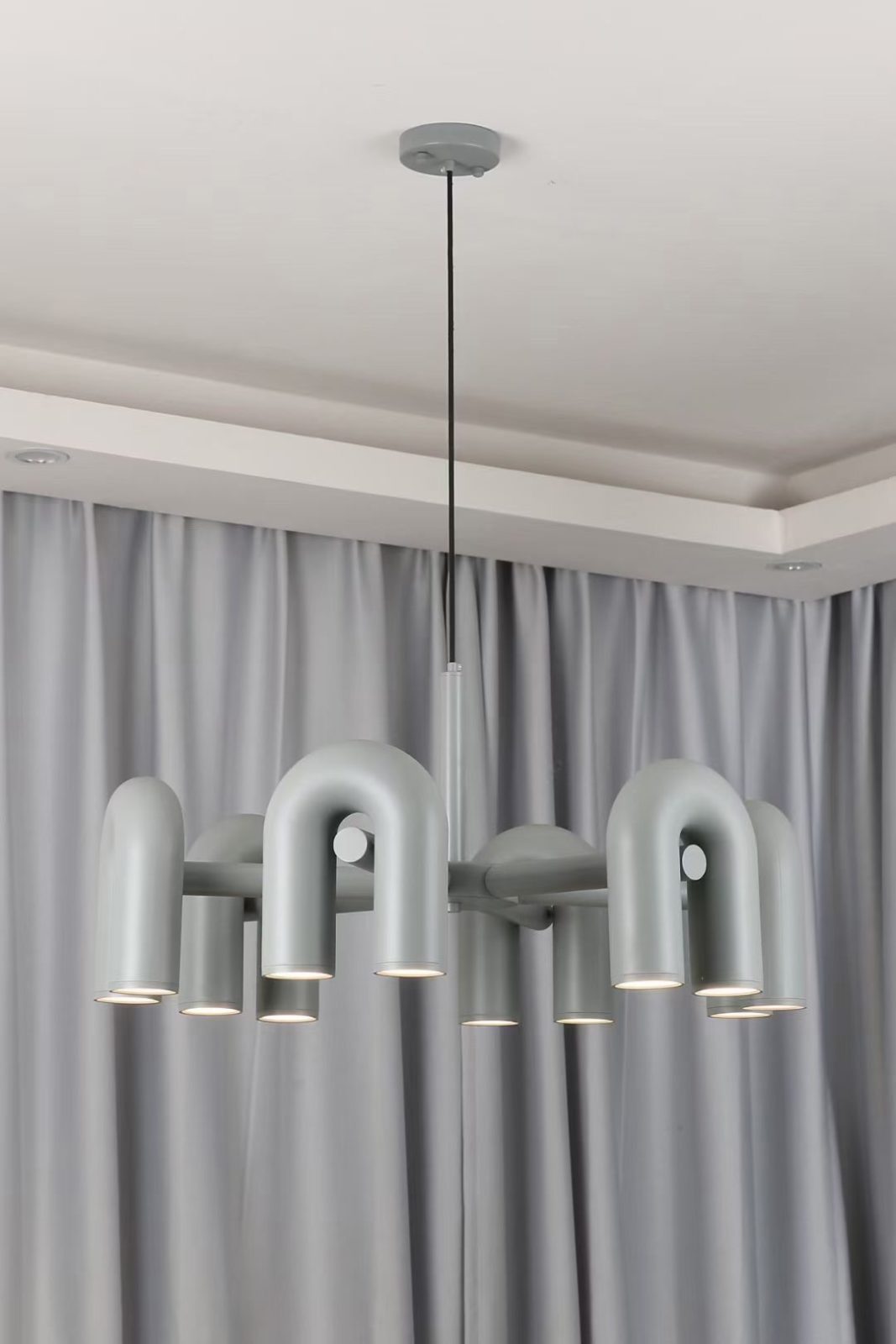 Chandelier with Colorful Glass Accents-Lighting > Chandeliers & Pendant Lights-casanuva-casanuva