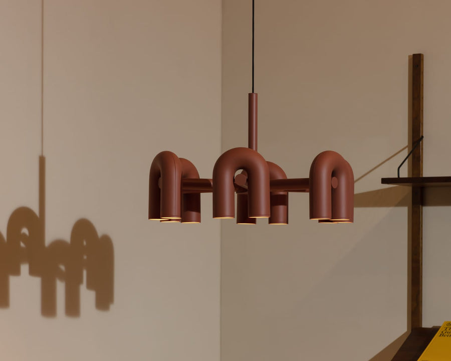 Chandelier with Colorful Glass Accents-Lighting > Chandeliers & Pendant Lights-casanuva-casanuva