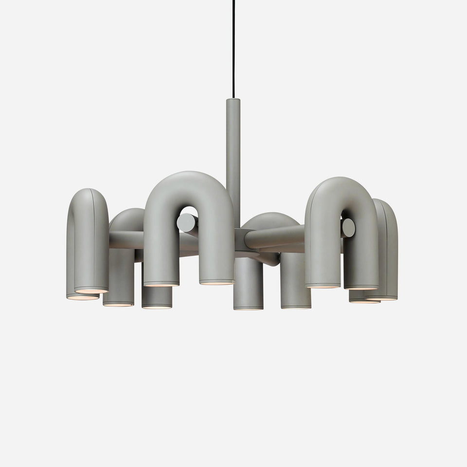 Chandelier with Colorful Glass Accents-Lighting > Chandeliers & Pendant Lights-casanuva-casanuva