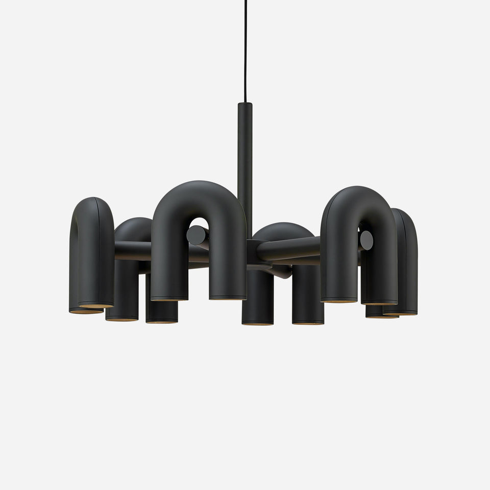 Chandelier with Colorful Glass Accents-Lighting > Chandeliers & Pendant Lights-casanuva-casanuva