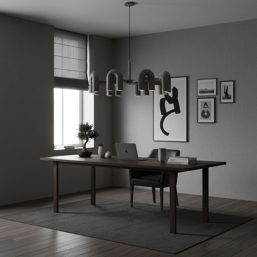 Chandelier with Colorful Glass Accents-Lighting > Chandeliers & Pendant Lights-casanuva-casanuva