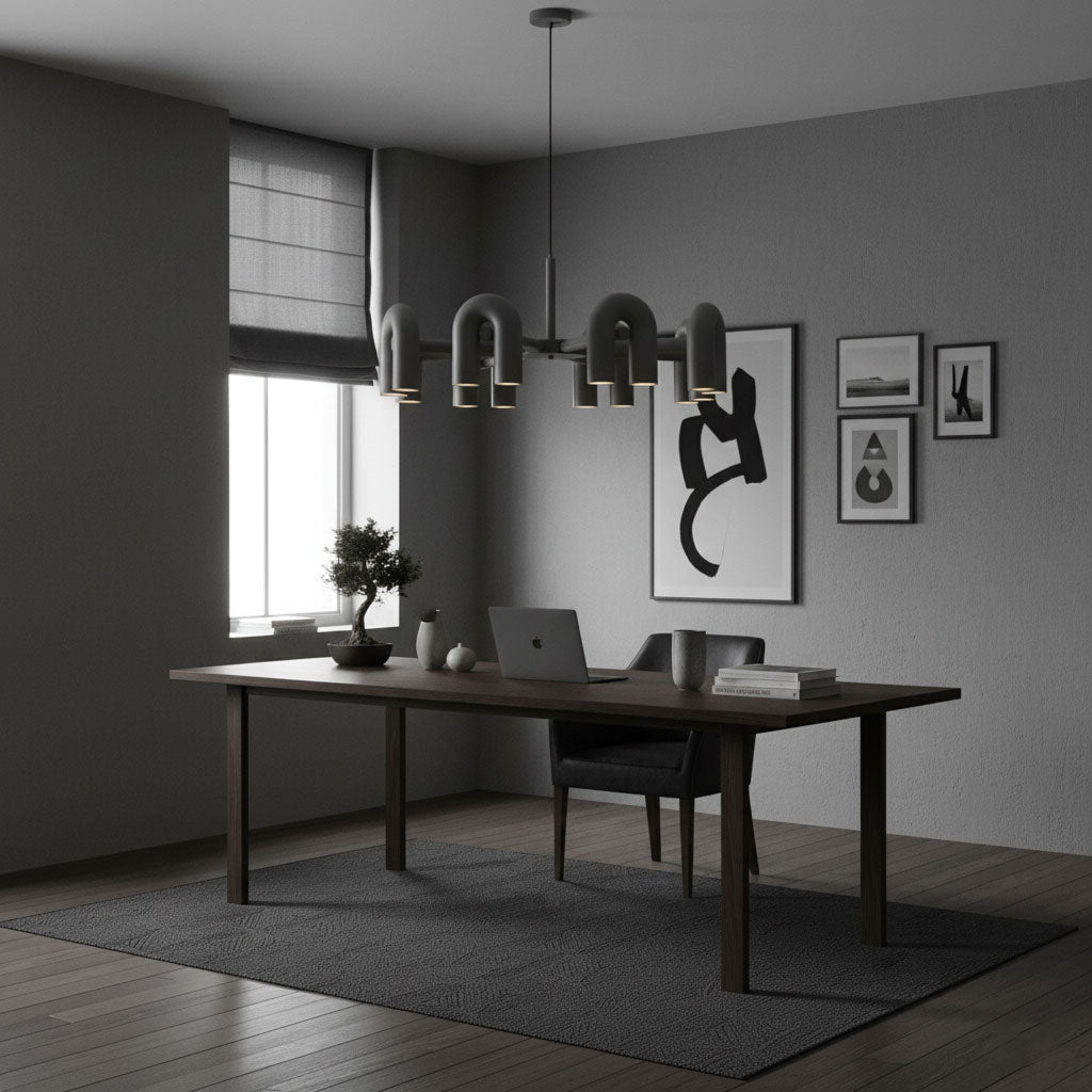 Chandelier with Colorful Glass Accents-Lighting > Chandeliers & Pendant Lights-casanuva-casanuva