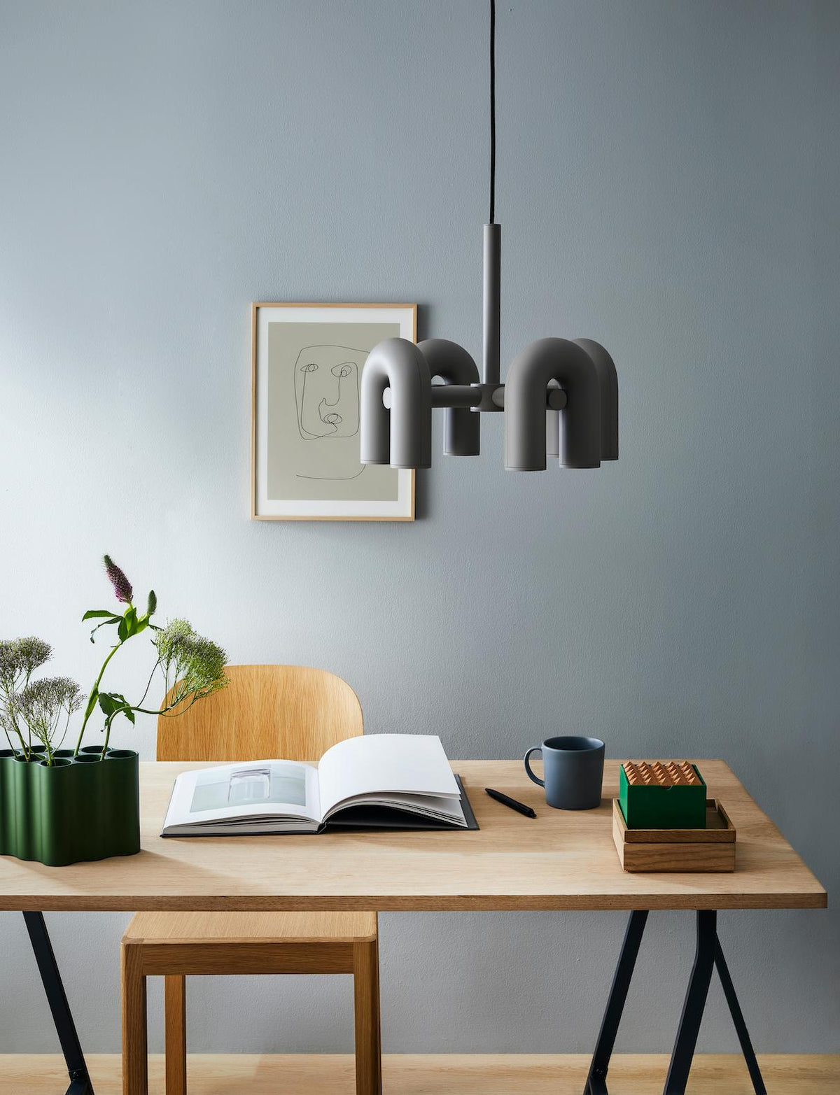 Chandelier with Colorful Glass Accents-Lighting > Chandeliers & Pendant Lights-casanuva-casanuva