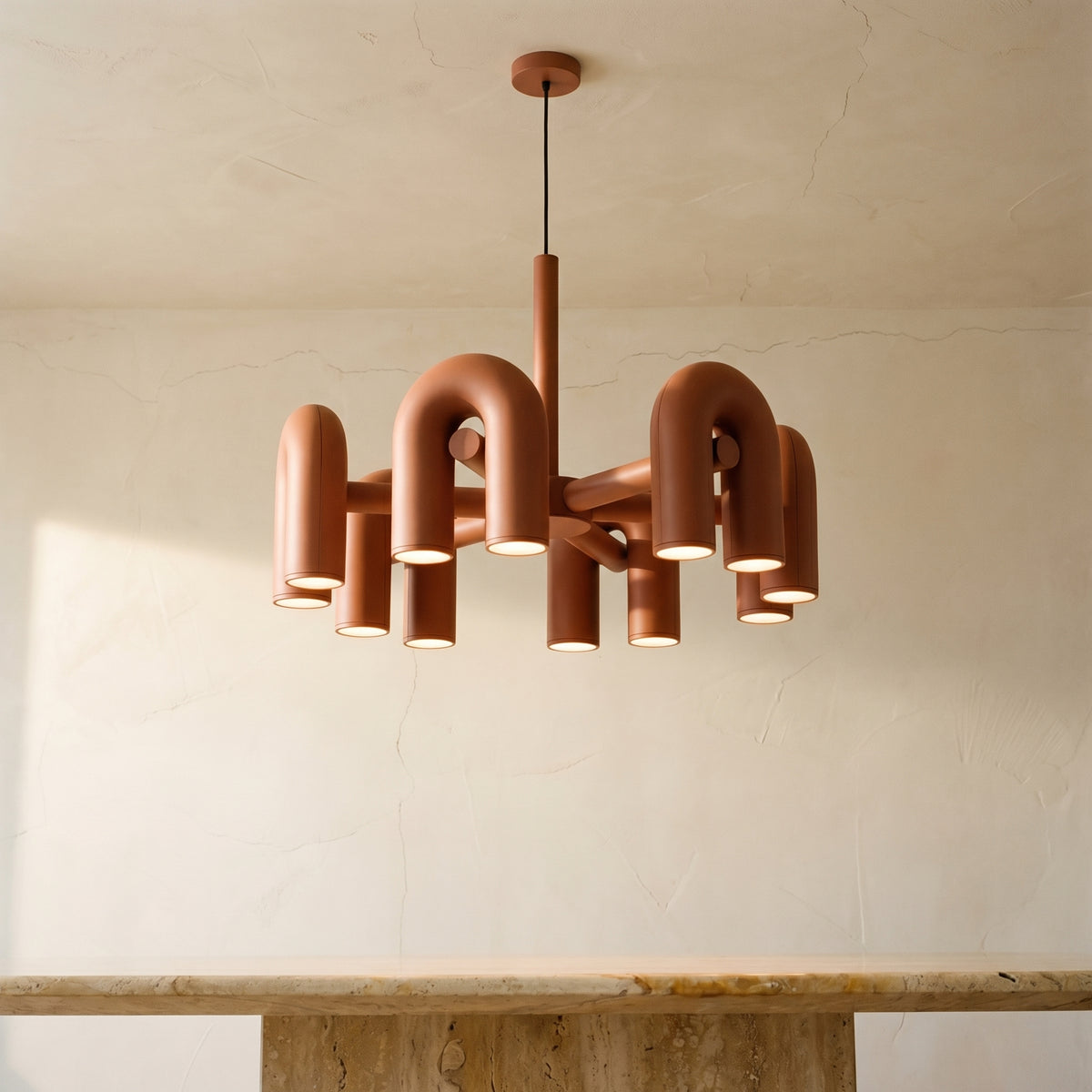Chandelier with Colorful Glass Accents-Lighting > Chandeliers & Pendant Lights-casanuva-casanuva