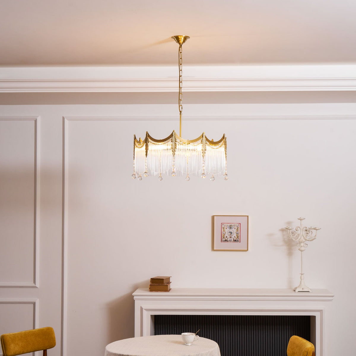 Chandelier with Crystal Accents-Lighting > Chandeliers & Pendant Lights-casanuva-casanuva