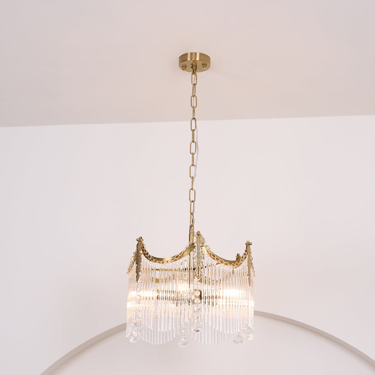 Chandelier with Crystal Accents-Lighting > Chandeliers & Pendant Lights-casanuva-casanuva