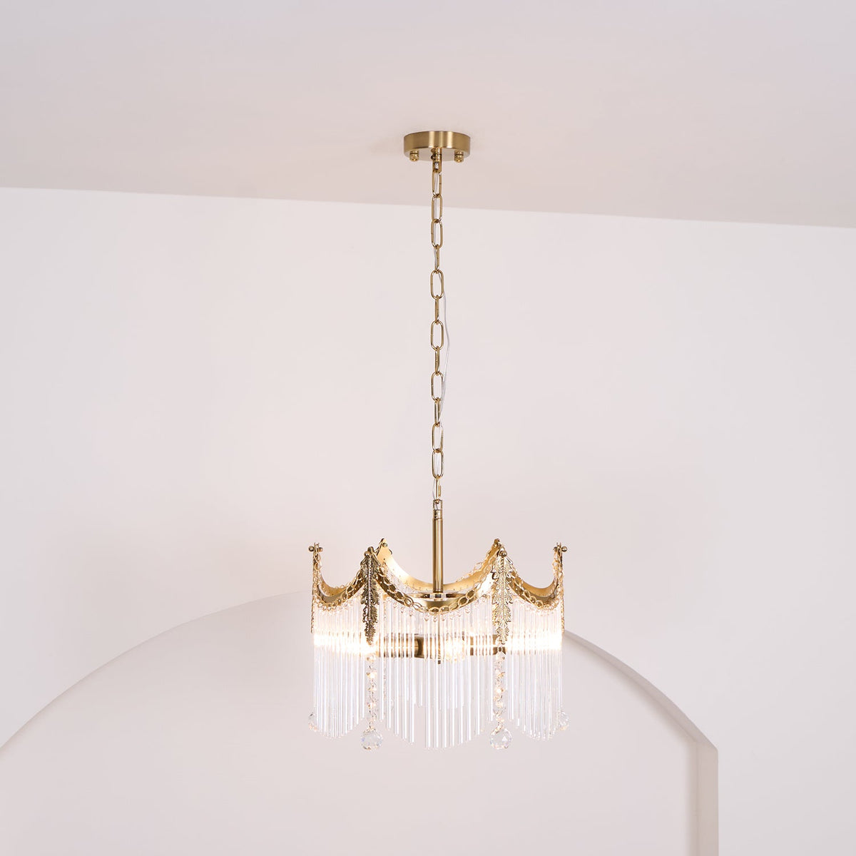Chandelier with Crystal Accents-Lighting > Chandeliers & Pendant Lights-casanuva-casanuva