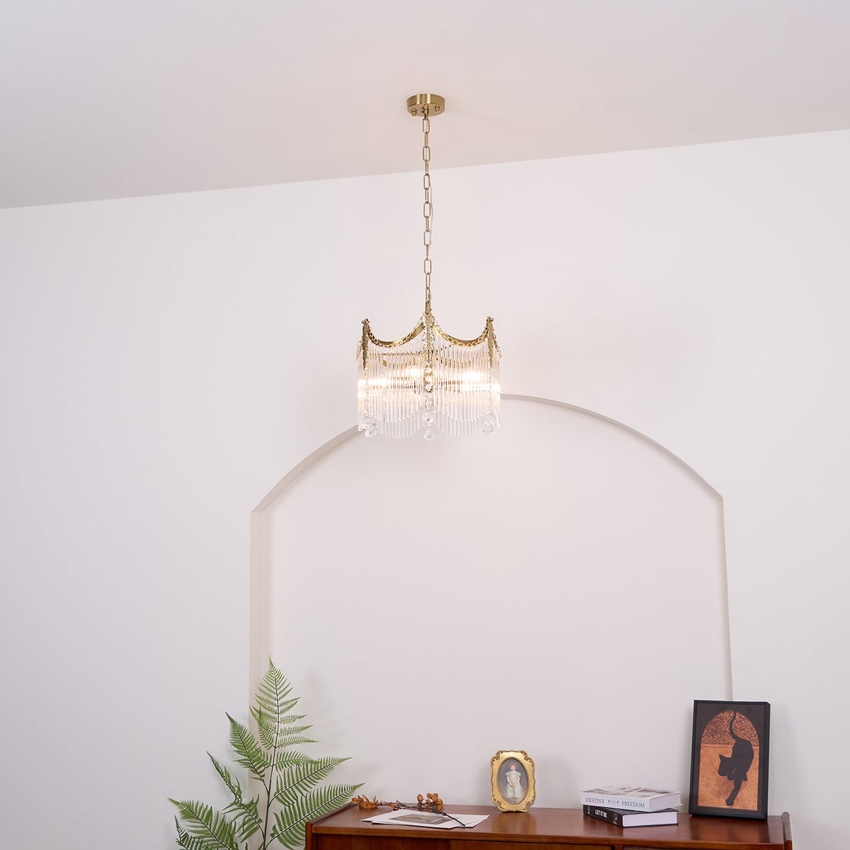 Chandelier with Crystal Accents-Lighting > Chandeliers & Pendant Lights-casanuva-casanuva