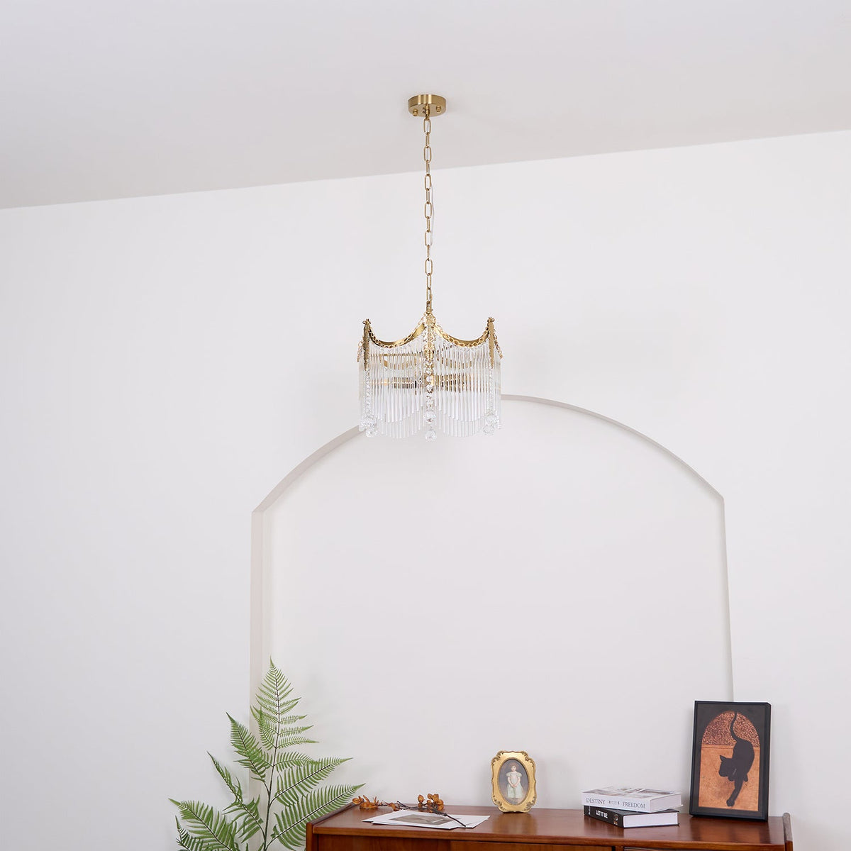 Chandelier with Crystal Accents-Lighting > Chandeliers & Pendant Lights-casanuva-casanuva
