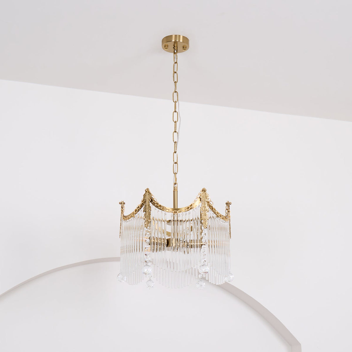 Chandelier with Crystal Accents-Lighting > Chandeliers & Pendant Lights-casanuva-casanuva