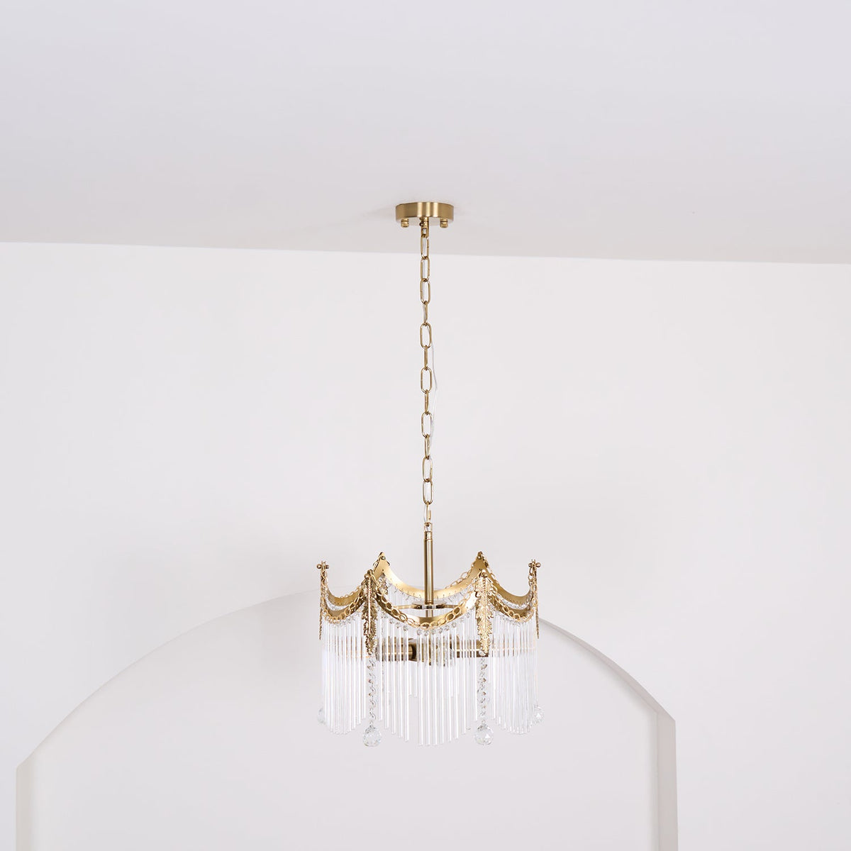 Chandelier with Crystal Accents-Lighting > Chandeliers & Pendant Lights-casanuva-casanuva
