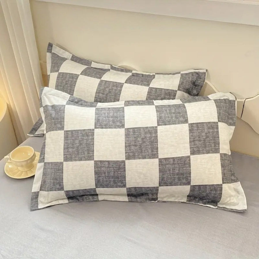 Checkered Bedding Set 3 Piece-Bedding & Bath > Bedding Sets-casanuva-casanuva