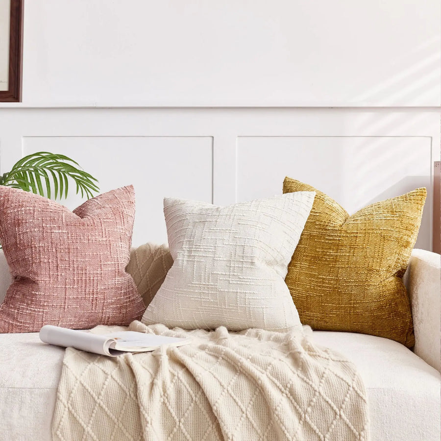 Chenille Decorative Cushion with Bamboo Texture Soft Comfort Fabric-Covers & Textiles > Throw Pillows-casanuva-casanuva