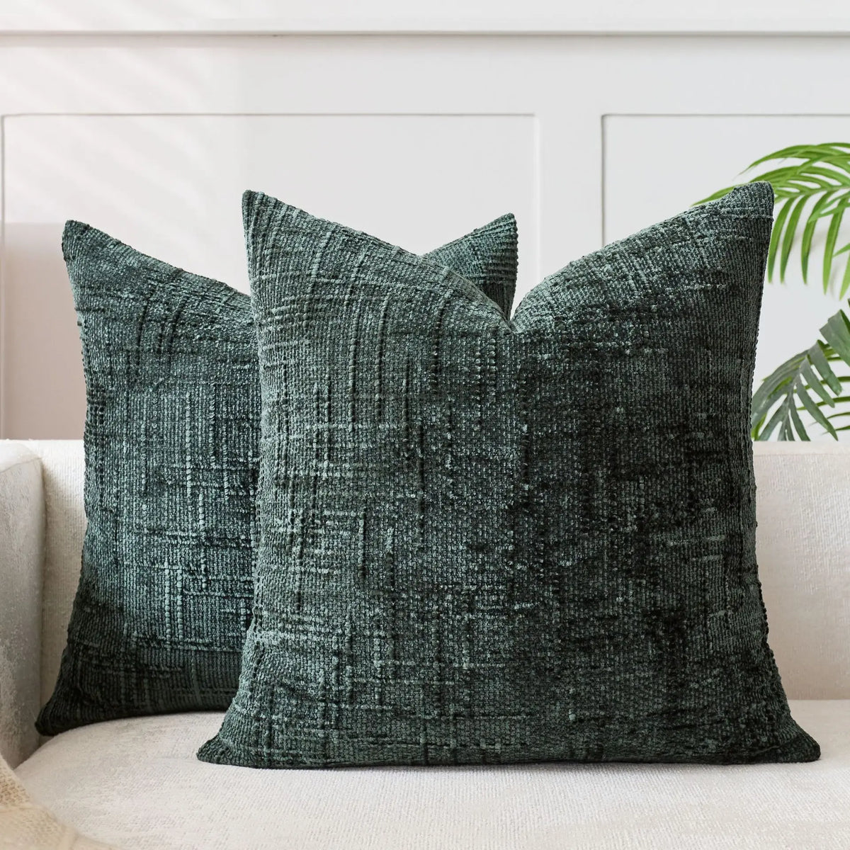 Chenille Decorative Cushion with Bamboo Texture Soft Comfort Fabric-Covers & Textiles > Throw Pillows-casanuva-casanuva