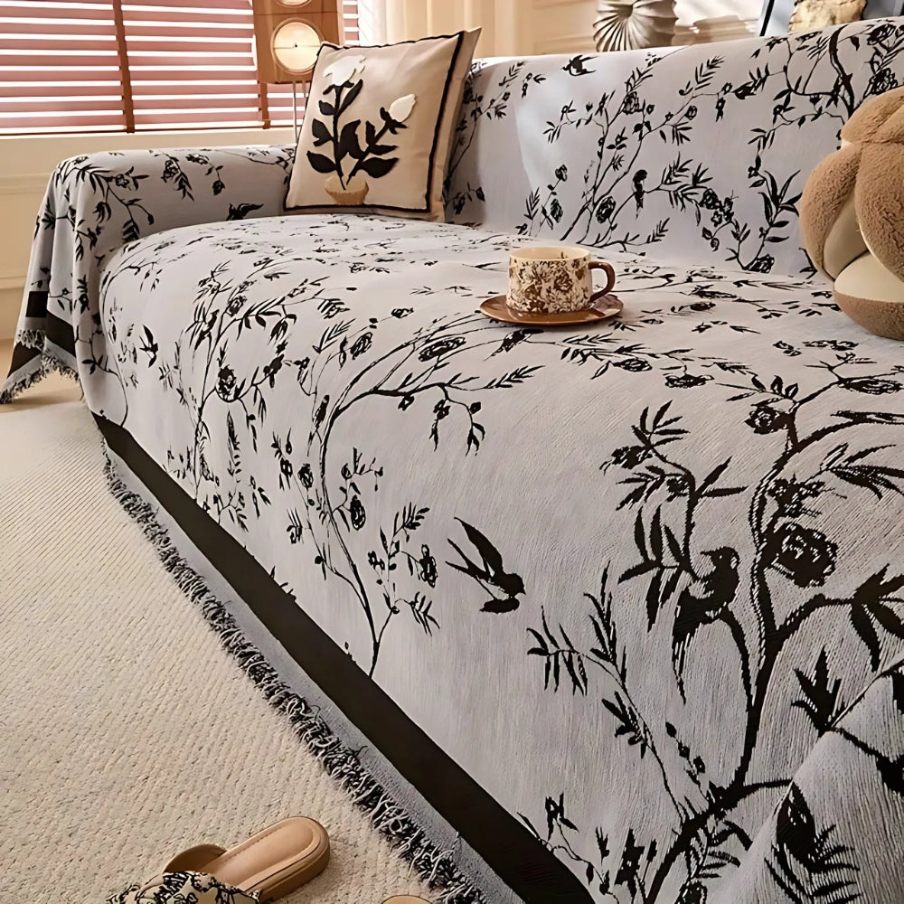 Chenille Sofa Cover Plush Fabric-Covers & Textiles > Sofa Covers-casanuva-Cloud Gray-71"x51"-casanuva