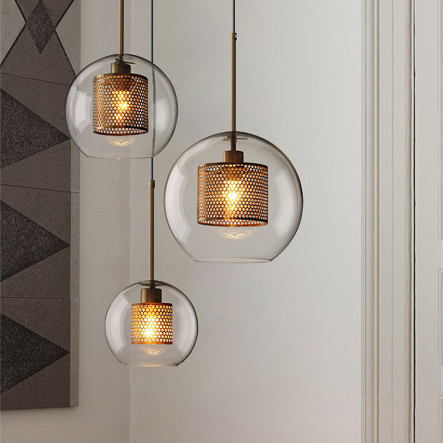 Chiswick Glass Pendant Light Modern Design-Lighting > Pendant Lights-casanuva-A(Ball)-D20*H18cm-Gold-casanuva