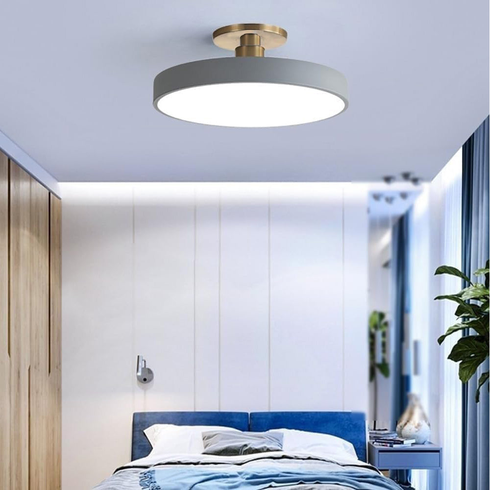 Circular LED Semi Flush Mount Ceiling Light for Bedroom-Lighting > Ceiling Lights-casanuva-casanuva