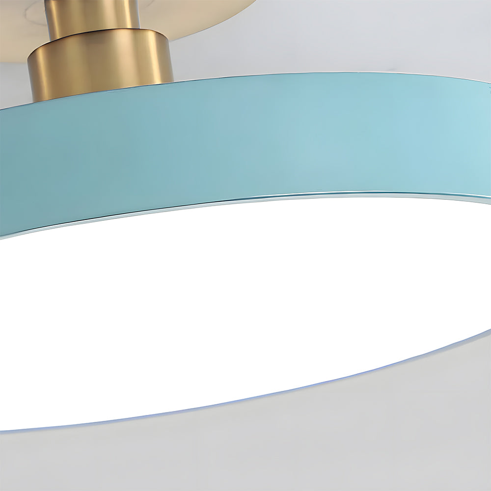 Circular LED Semi Flush Mount Ceiling Light for Bedroom-Lighting > Ceiling Lights-casanuva-casanuva