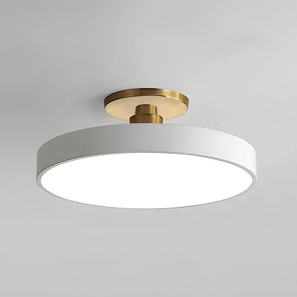 Circular LED Semi Flush Mount Ceiling Light for Bedroom-Lighting > Ceiling Lights-casanuva-White-D30cm*H13cm-16W-White Light-casanuva