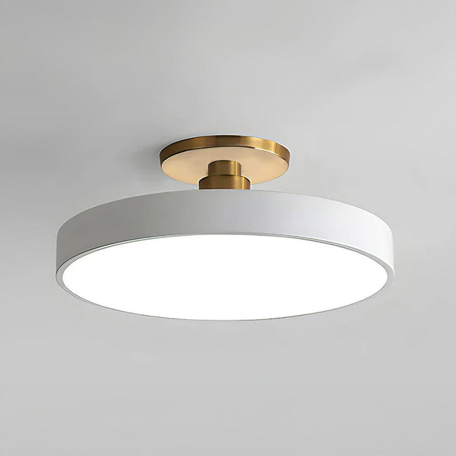 Circular LED Semi Flush Mount Ceiling Light for Bedroom-Lighting > Ceiling Lights-casanuva-White-D30cm*H13cm-16W-White Light-casanuva
