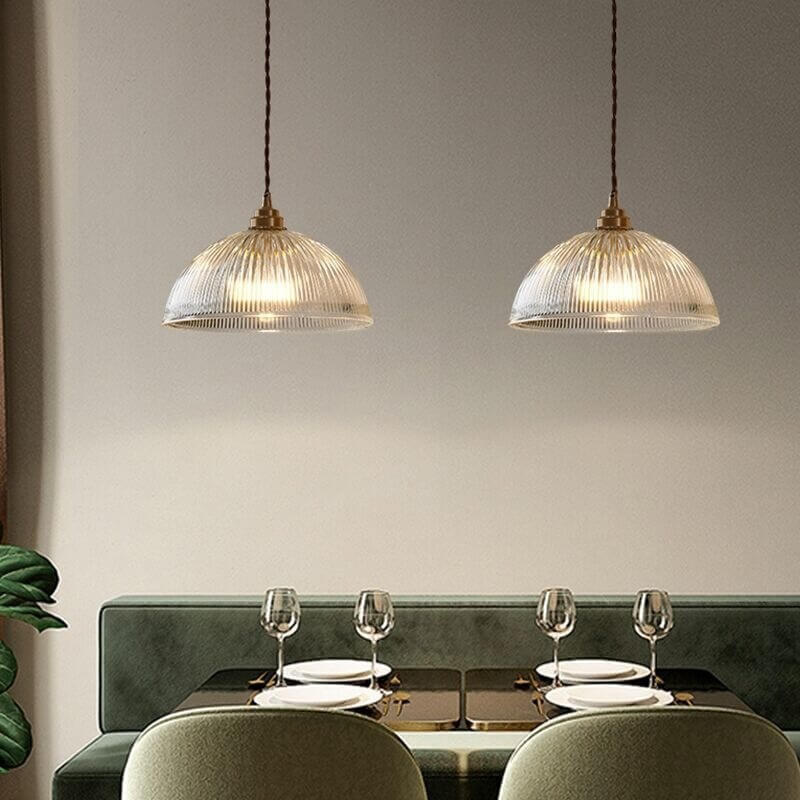 Clear Glass Dome Pendant Light 1-Light Fixture-Lighting > Pendant Lights-casanuva-7.87"/20CM-100V-120V-casanuva