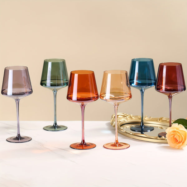 Colored Crystal Wine Glasses for Special Occasions-Kitchen & Dining > Tableware-casanuva-casanuva
