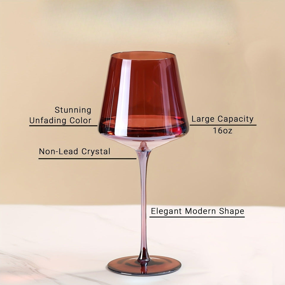 Colored Crystal Wine Glasses for Special Occasions-Kitchen & Dining > Tableware-casanuva-casanuva