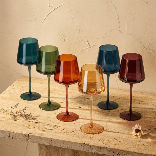 Colored Crystal Wine Glasses for Special Occasions-Kitchen & Dining > Tableware-casanuva-casanuva