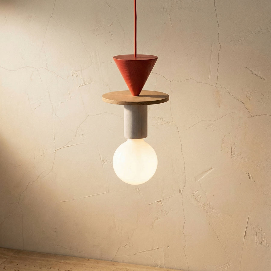 Colored Wood Blocks Pendant Light-Lighting > Pendant Lights-casanuva-casanuva