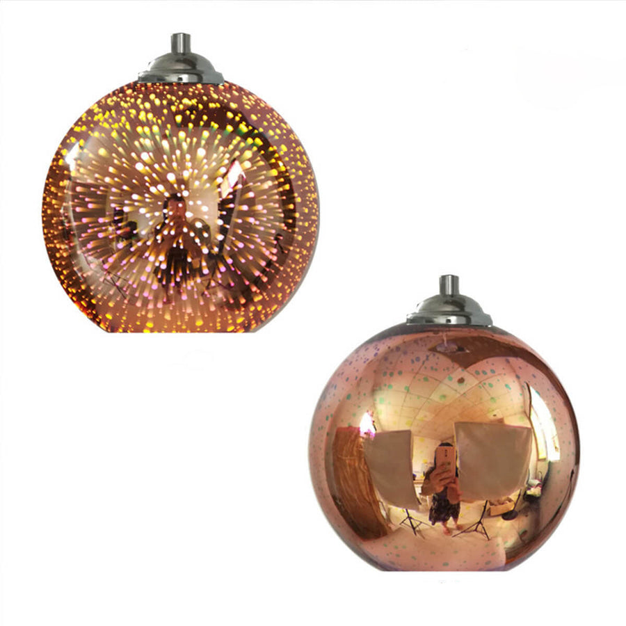 Colorful 3D Fireworks Glass Pendant Light 1-Light Dome Design-Lighting > Pendant Lights-casanuva-5.91''-Bronze-100V-120V-casanuva