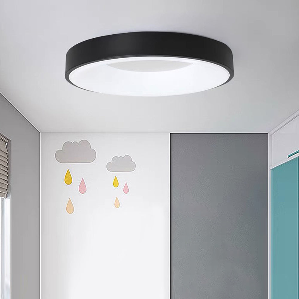 Colorful LED Ceiling Light Simple Design-Lighting > Ceiling Lights-casanuva-Black-D40*H5CM-White Light-casanuva