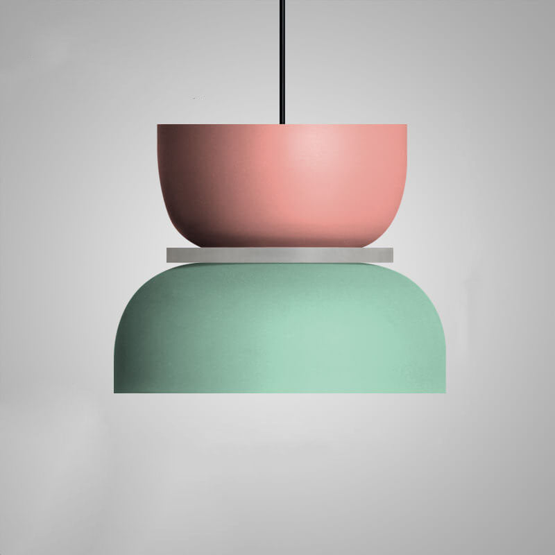 Colorful LED Pendant Light-Lighting > Pendant Lights-casanuva-Medium-Pink&Green-100V-120V-casanuva