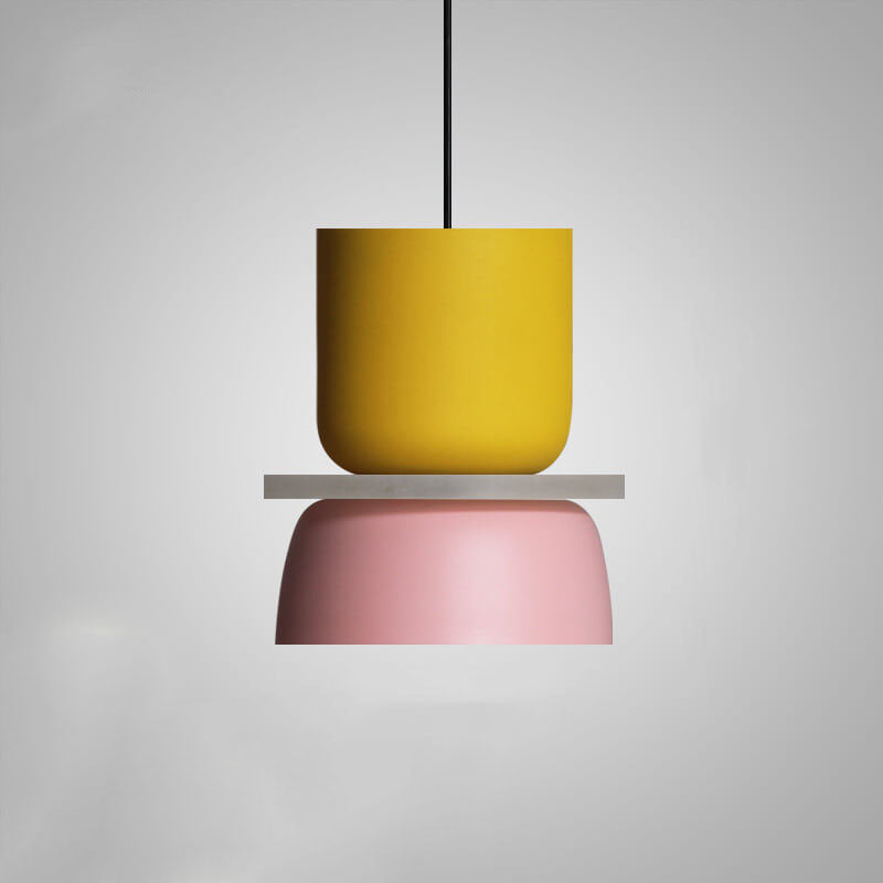 Colorful LED Pendant Light-Lighting > Pendant Lights-casanuva-Small-Yellow&Pink-100V-120V-casanuva