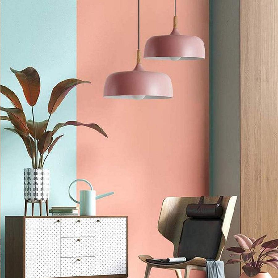 Colorful Pendant Light Modern Design-Lighting > Pendant Lights-casanuva-Pink-D32*H25cm-casanuva