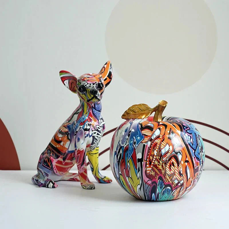 Colorful Resin Apple Figurines-Home Decor > Figurines-casanuva-casanuva