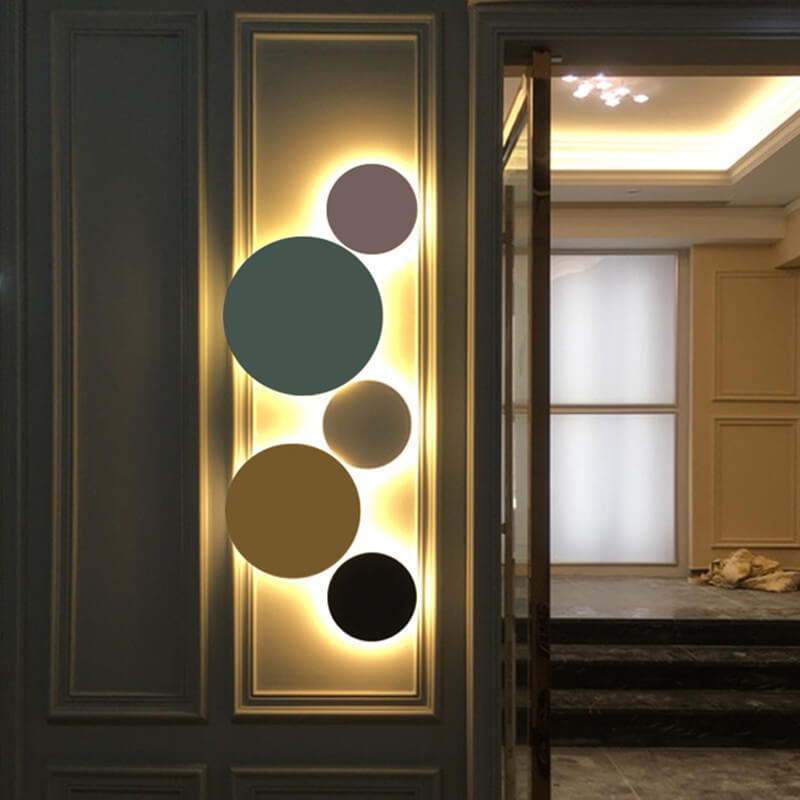 Colorful Round Iron LED Wall Sconce Lamp-Lighting > Wall Lights-casanuva-casanuva